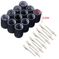 Plastic Hair Rollers Set Self-adhesive Hair Curlers 12pcs Heatless Rollers 12pcs Clips Salon Pro Curlers Hair Styling Tools New Quake style 2 black
