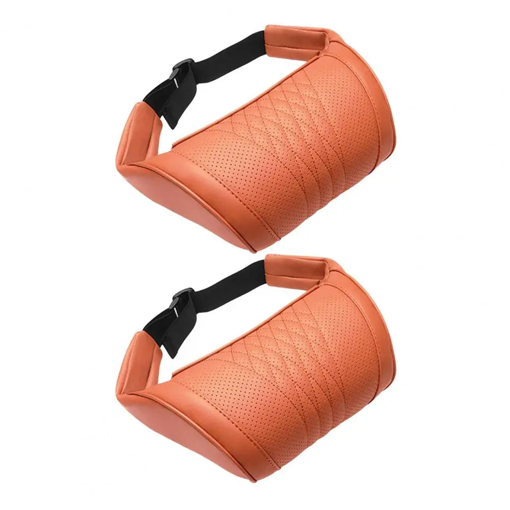 Car Headrest Lumbar Support Pillow Set Universal Memory Foam Car Headrest Neck Pillow Ergonomic Auto Neck for Long for Car Quake China Orange B