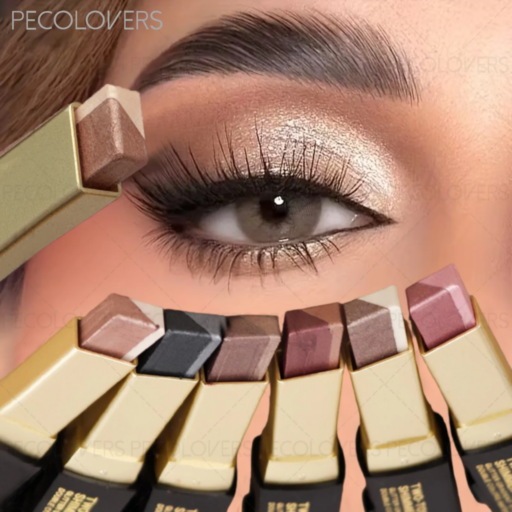 1PC Two-color Eyeshadow Stick, Eye Highlighter, Lazy Eyeshadow, One Touch To Set, High Color Development, Eye Cosmetics Quake