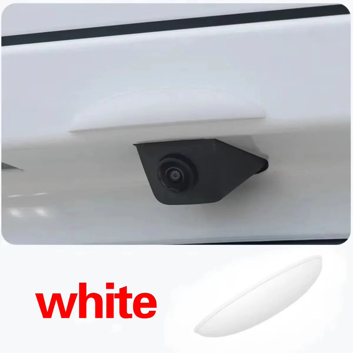 Car Reverse Camera Silicone Rain Shade Cover Accessories Quake WHITE