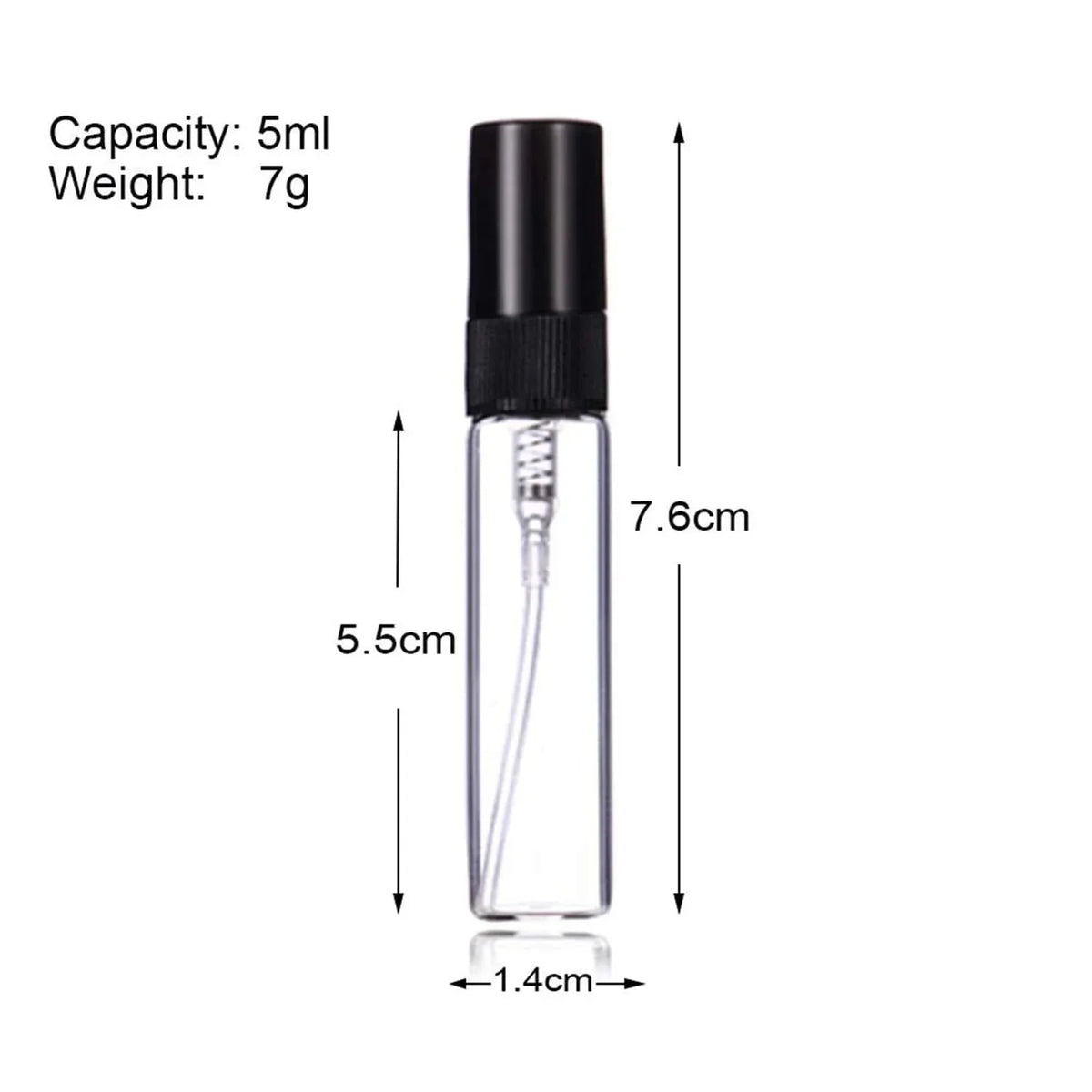 vvocci Mini Glass Perfume Spray Bottle Set – 24pcs 5ml Bottles with 20 Spray Nozzles, 2 Funnels & 2 Droppers Quake