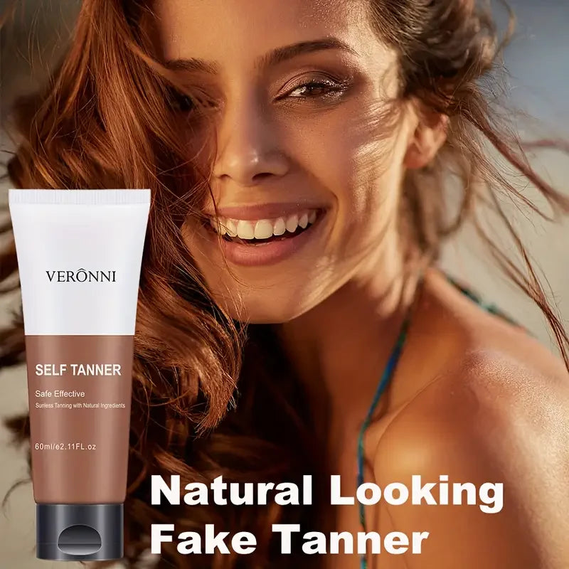 VERONNI Natural Body Tanning Cream Set with Application Glove - Quick Dry, Streak Free,Natural Tanning Lotion Body Care Products Quake
