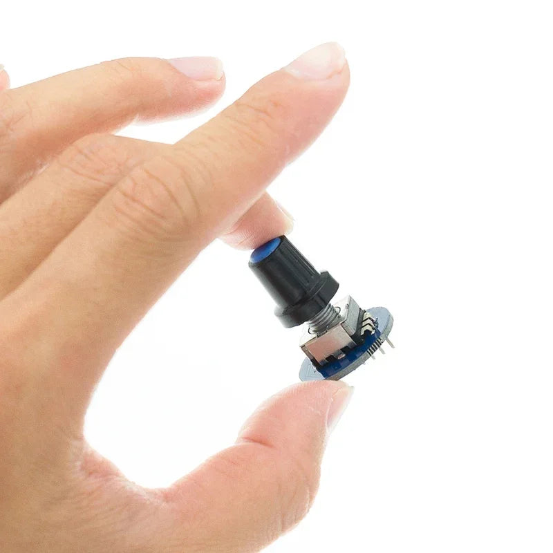 2PCS Rotary Encoder Module Brick Sensor Development Round Audio Rotating Potentiometer Knob Cap EC11 Quake