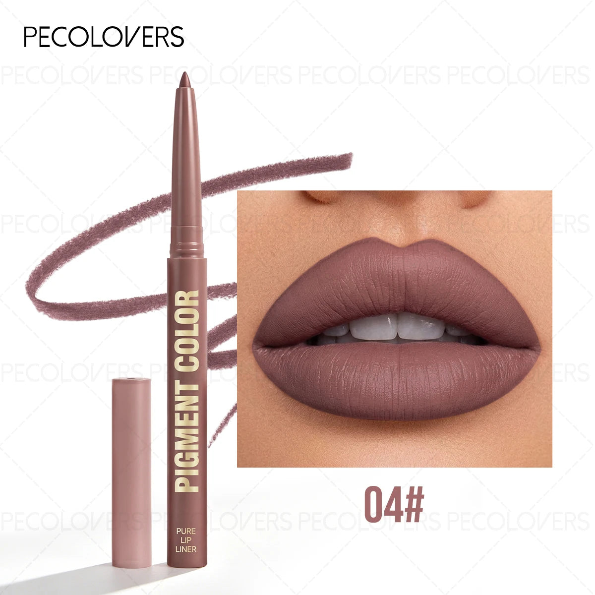 Velvet Matte Lipliner Pen, High Color Rendering Non-sticky Cup, Elegance Makeup Look, Lip Gloss & Lipstick Pen, Lip Makeup Quake 04