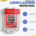Fire Emergency Switch Protective Cover Manual Fire Alarm Rainproof Cover Transparent Manual Emergency Button Housing Quake Default Title