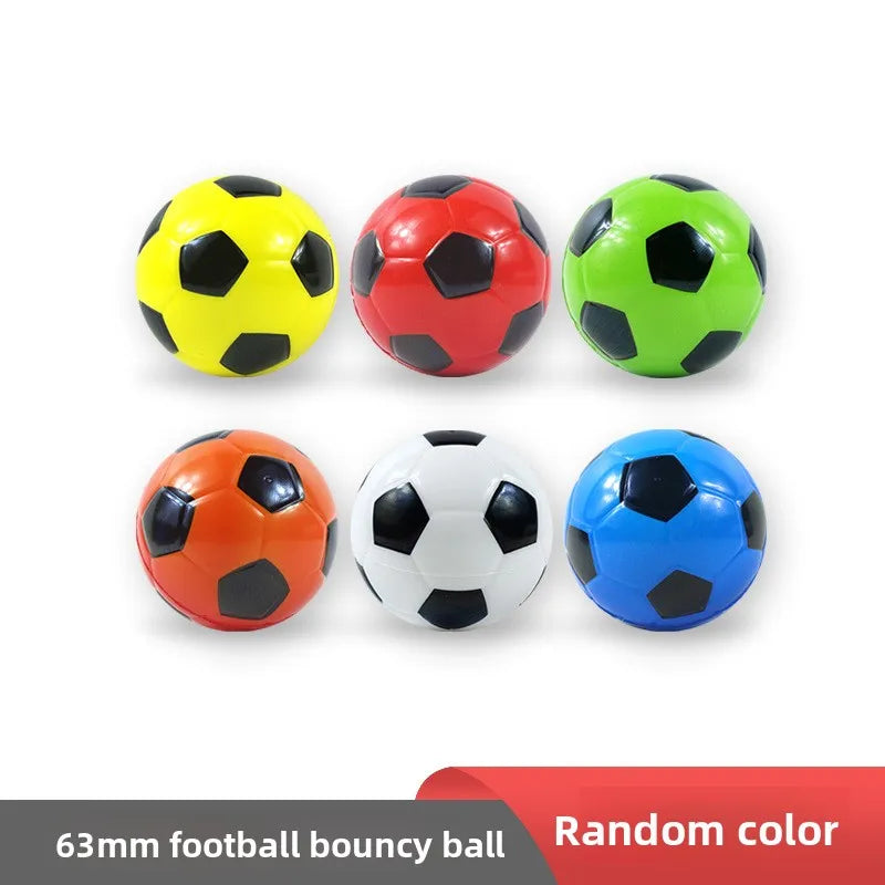 63mm Mini Soccer Ball Kids Soft Elastic Bouncing Toy Outdoor Fun Sport Ball Random Color Quake random one