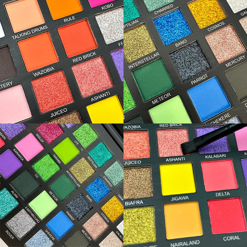 50Color Eye Shadow Palette Matte Shimmer Makeup Plate Highly Colored Color Powder Durable Waterproof Eye Shadow Makeup Cosmetics Quake