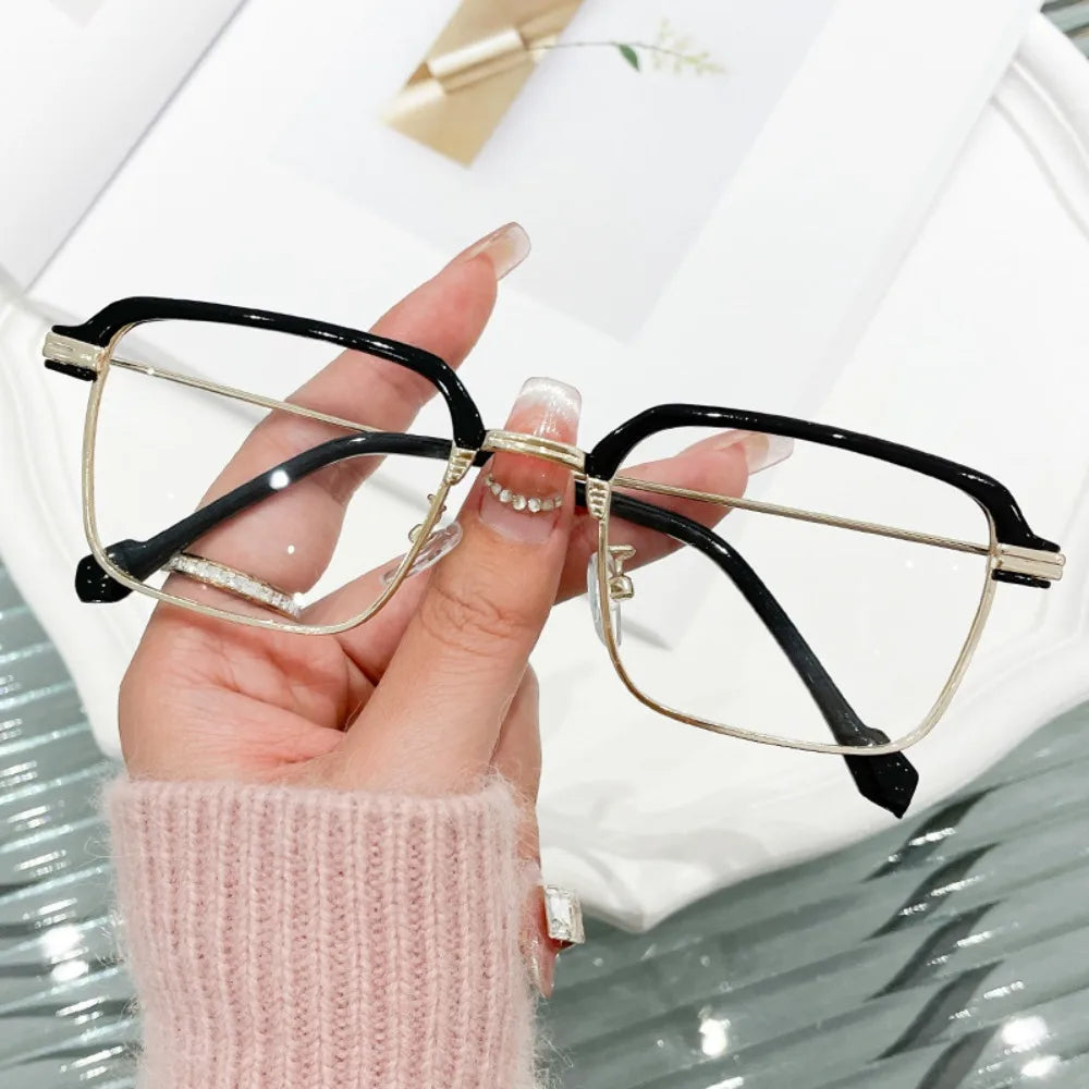 Anti-Blue Light Reading Glasses Fashion Classic Metal Half-frame Readers Eyewear Men Women Eye Protection Presbyopia Eyeglasses Quake