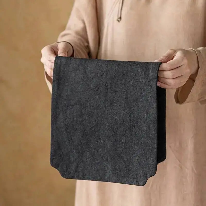 Chinese Tie-dye Canvas Dry Tea Mat Zen Tea Table Mat Double-sided Waterproof Anti-dirt Tea Ceremony Accessories Quake