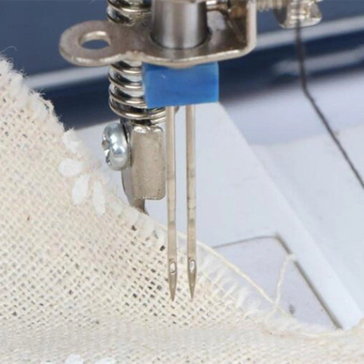 FLAMEER 6X Sewing Machine Double Twin Size 2/90 3/90 4/90 Household Multifunctional 2 Needle Double Quake