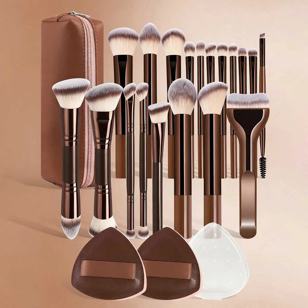 4/5/6/10/18pcs Professional Makeup Brush Set, Portable Travel Makeup Brushes, Dual-Ended Multifunctional Makeup Tools Set Quake 22pcs
