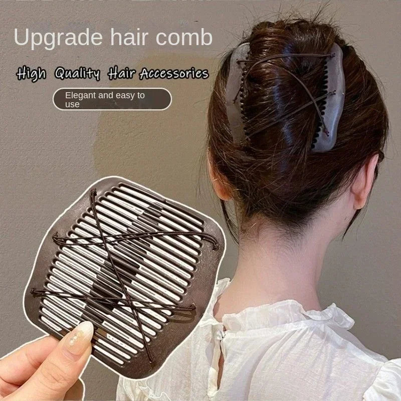 Upgrade Hair Comb Clip Lazy Hair Styling Clips Braiders Flexible Stretchable Double Side Insert Combs Hairpins Hair Accessories Quake