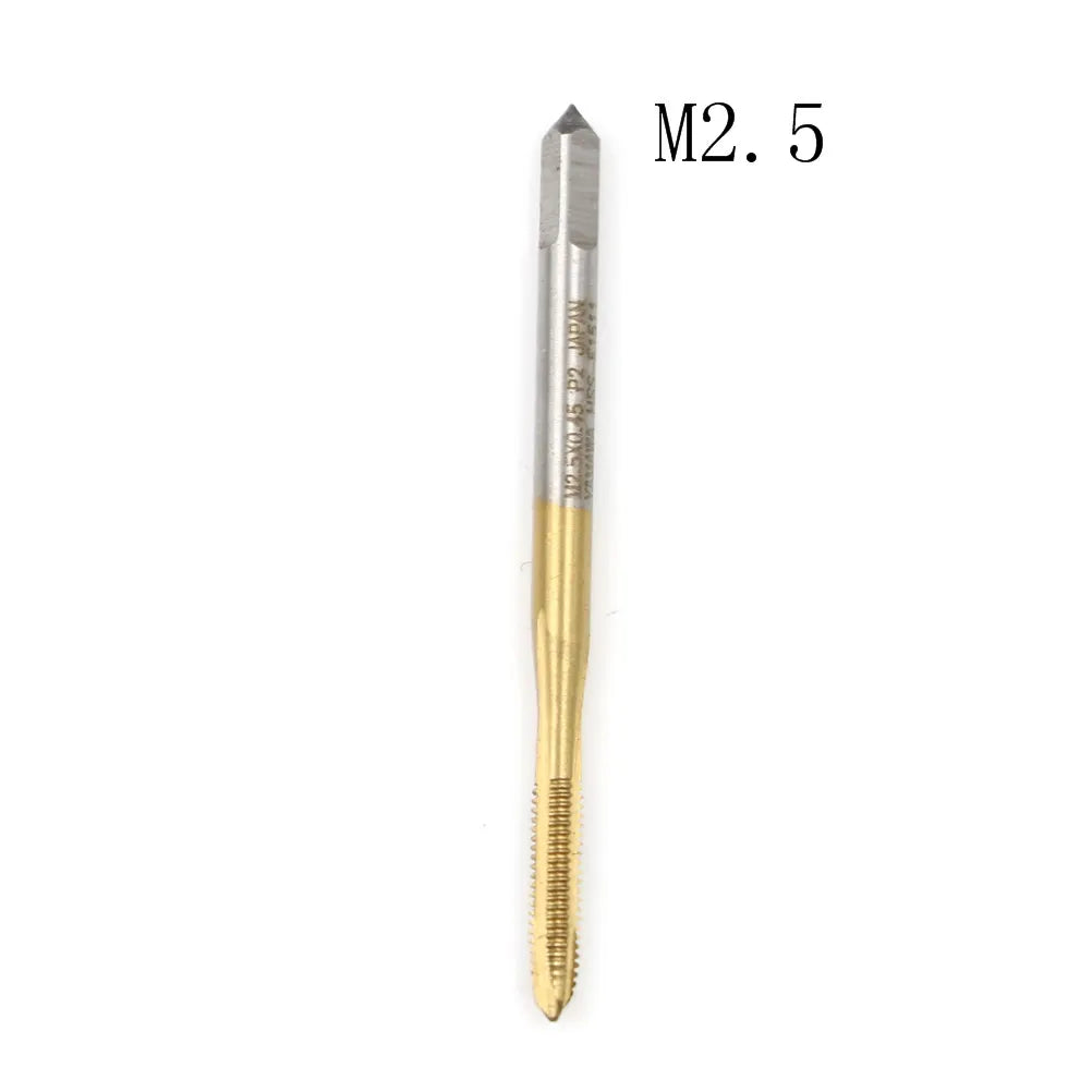 1Pcs M2/M2.5/M3/M3.5/M4/M5/M6/M8 HSS Metric Straight Flute Thread Screw Tap Plug Tap Quake Style2