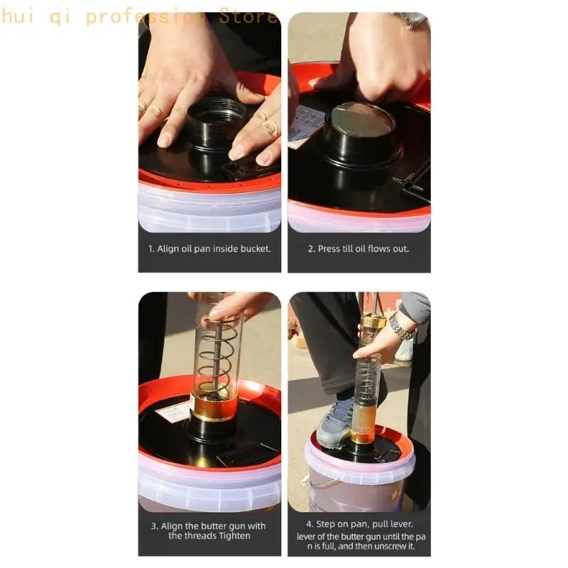 Butter Guns Oil Grease Pail Cover Disc With Handle for Repair Shop Service Use H8WE Quake CN