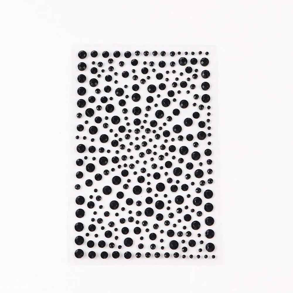 1 Pcs Waterproof Rhinestones Tattoo Stickers DIY Disposable Makeup Decoration Face Eyes Body Jewelry Colored Crystal Stickers Quake C9