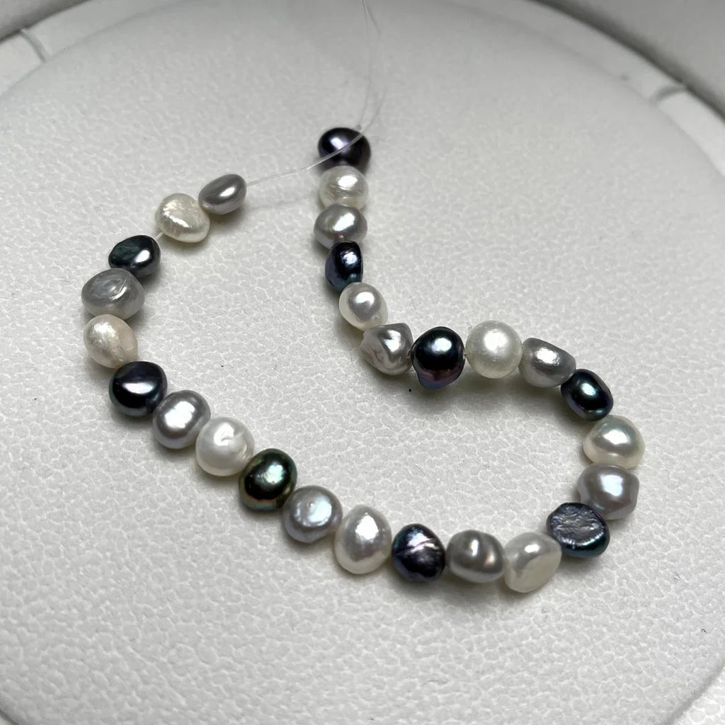 Natural Freshwater Pearl Irregular Colorful Pearl 7-8mm For Jewelry Making DIY Necklace Earrings Bracelet Accessory Length 18cm Quake