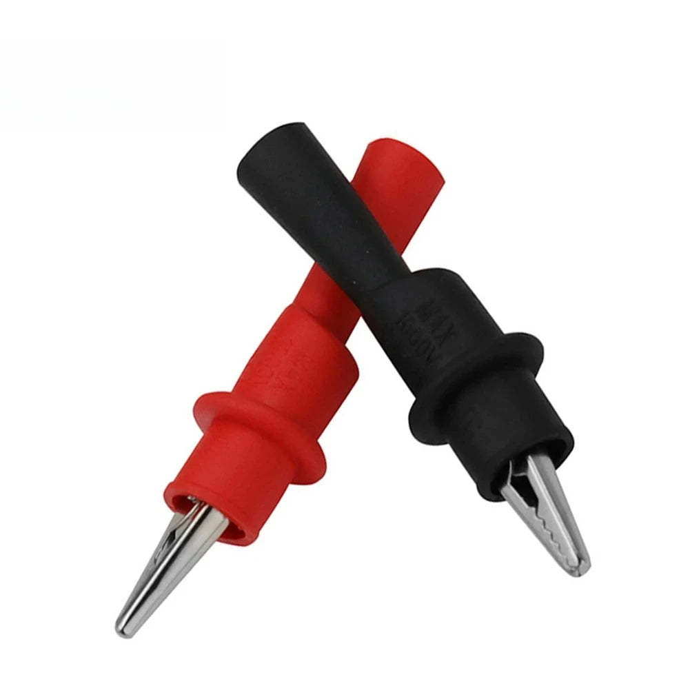 Multimeter Test Lead Alligator Clips Circuit Metal Crocodile Clips Needle Type Test Probes Universal Multimeter Alligator Clamps Quake 1 Pair