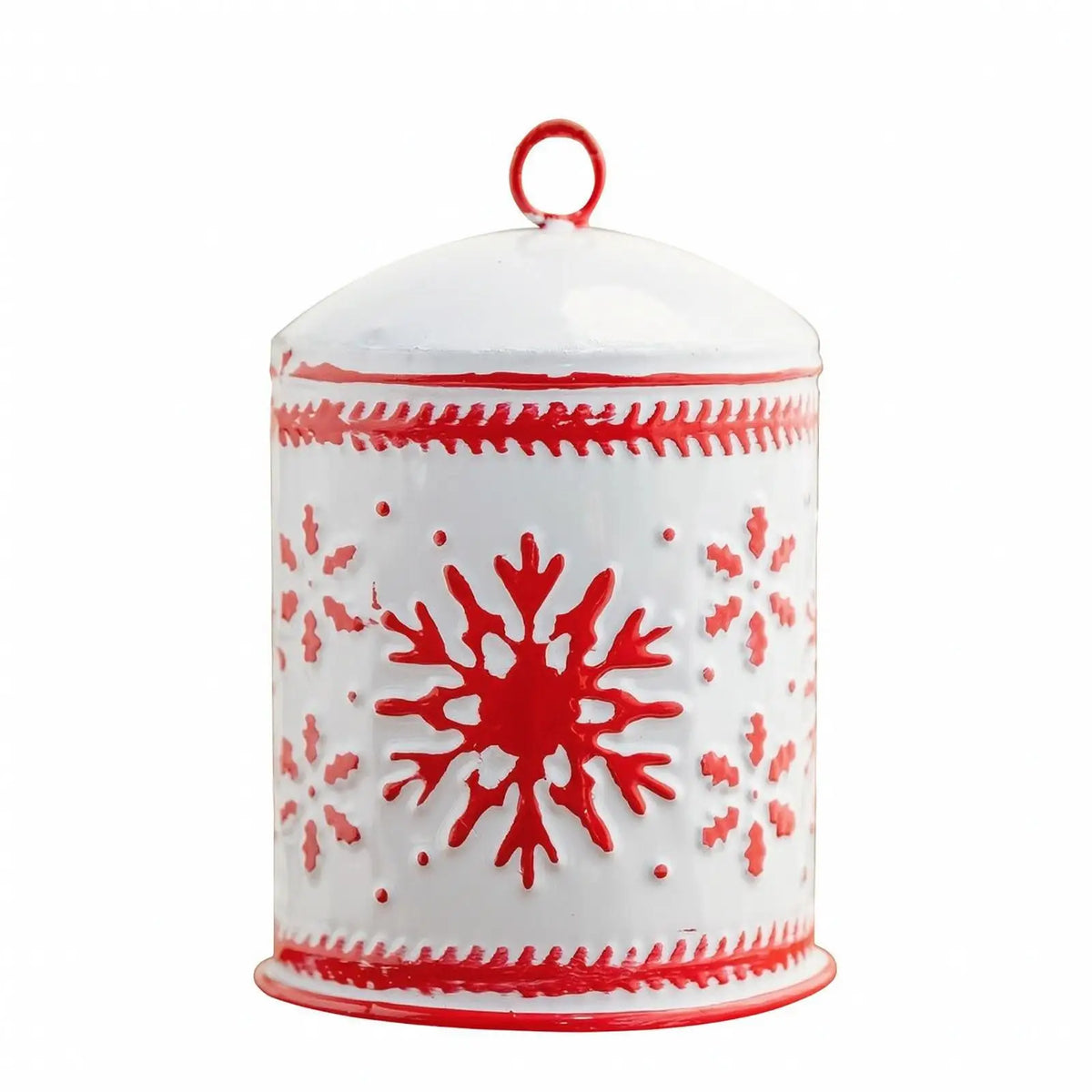 Snowflake Bell Ornament Festive Christmas Bells Cylindrical Iron Bell Lightweight for Wreath, Shop Window Quake
