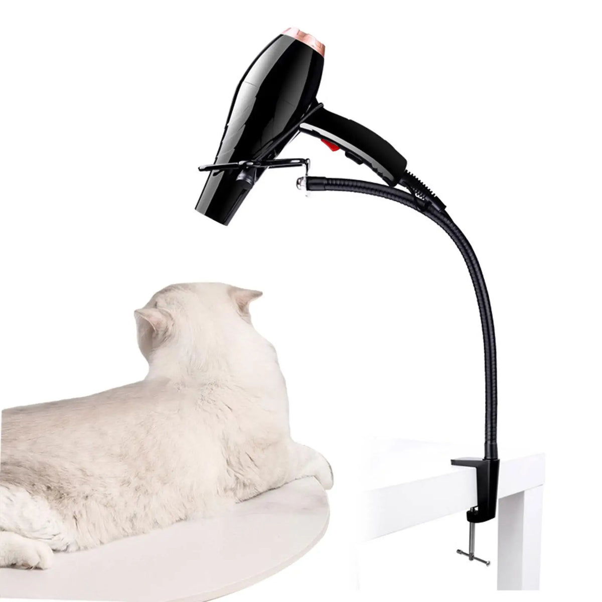 Hair Dryer Stand Adjustable Clamp Mount for Countertop Dog Grooming Table Quake