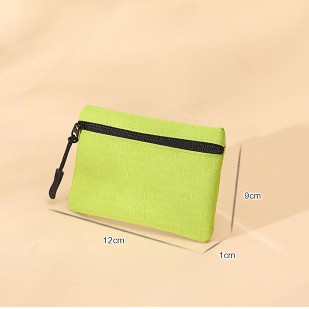 Unisex Solid Color Mini Coin Purse Canvas Kid Storage Pouch Small Wallet Zipper Coin Key Bag Women Men Quake