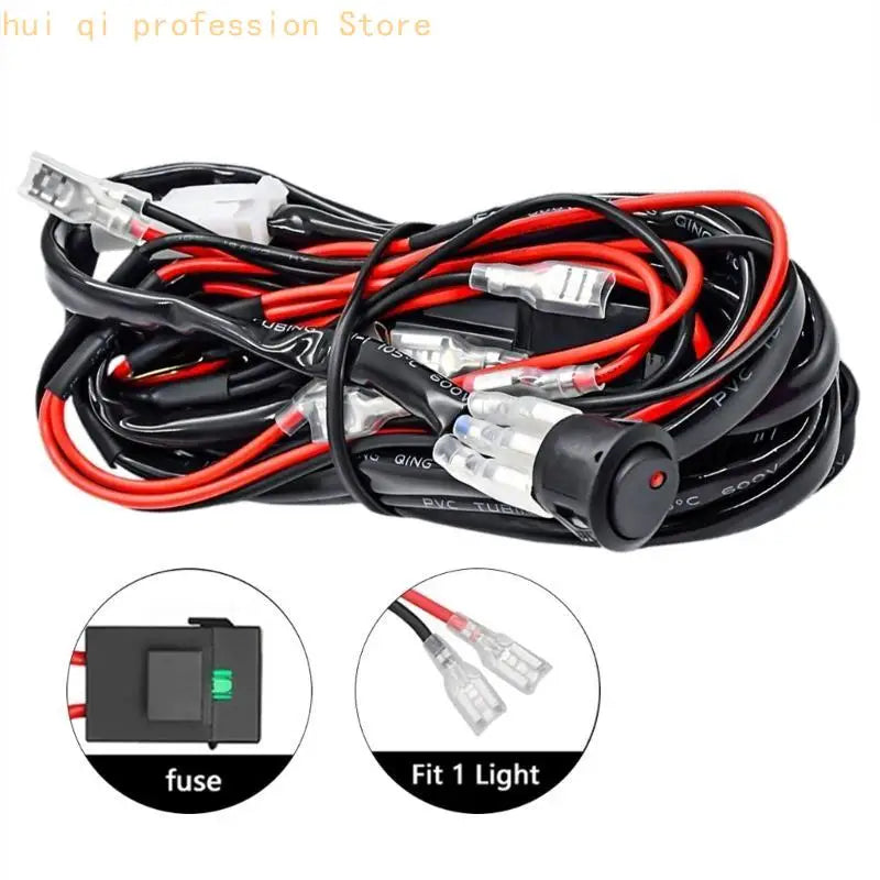 ATV Motorcycle Cable Wire Harness Switch LED Lamp Spotlights Headlamp On-Off Compatible For Car Boat Truck H8WE Quake