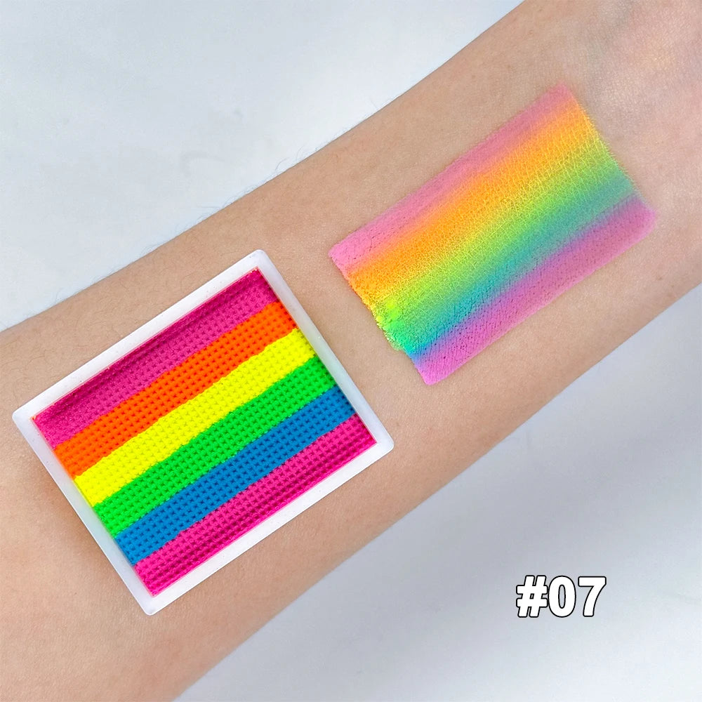 8G 12 Color Water Monochromatic Face Body Painting Palette Festive Washable face and body paint Makeup Costume Body Partie Quake 07