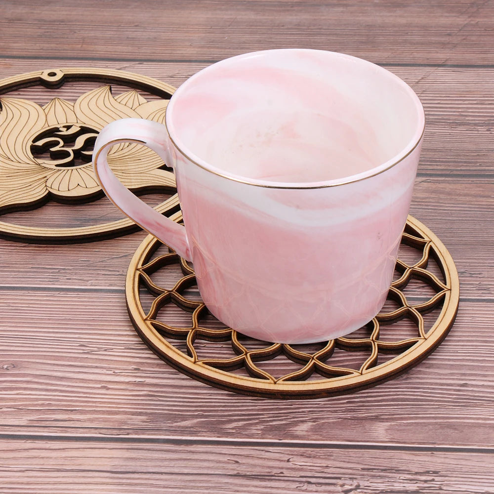 Wooden Wall Sign Flower of Life Shape Laser Cut Wood Wall Art Home Decor Handmade Coasters Craft Making Sacred Geometry Ornament Quake