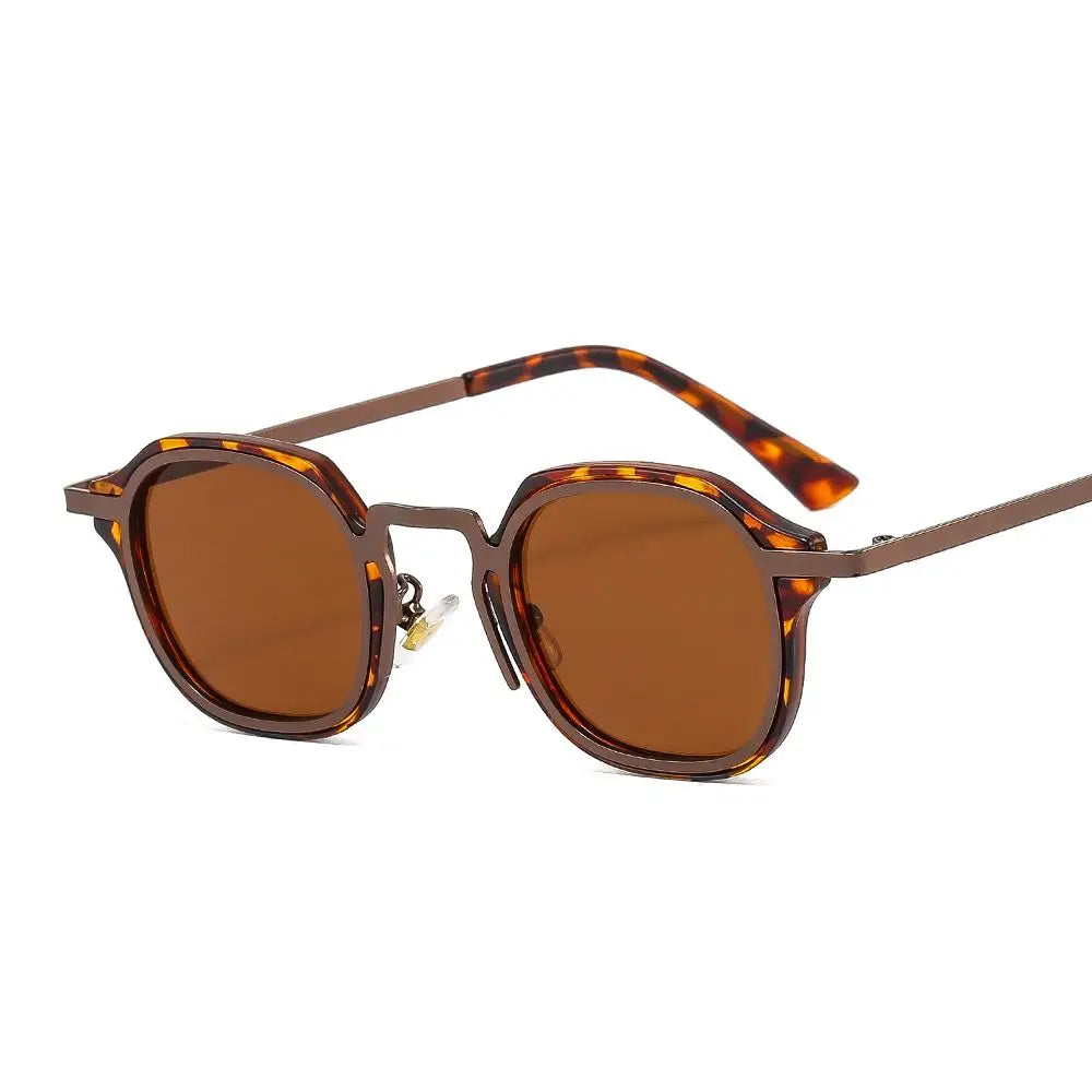 Retro Metal Frame Small Square Sunglasses UV400 Protection Y2K Punk Shades Eyewear for Women & Men Quake C3