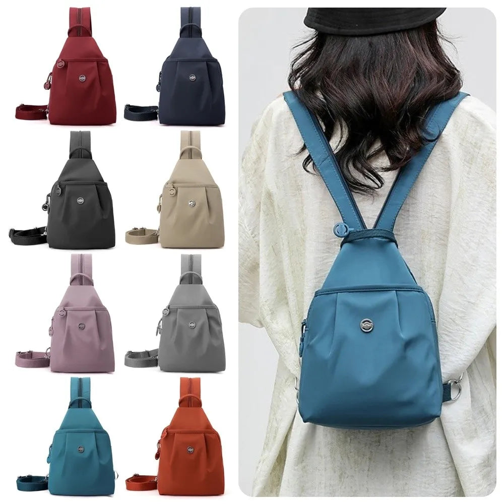 New Oxford Fabric Backpack Multi Layer Large Capacity Chest Bags Multi-purpose Waterproof Shoulder Bag Outdoor Hiking Quake