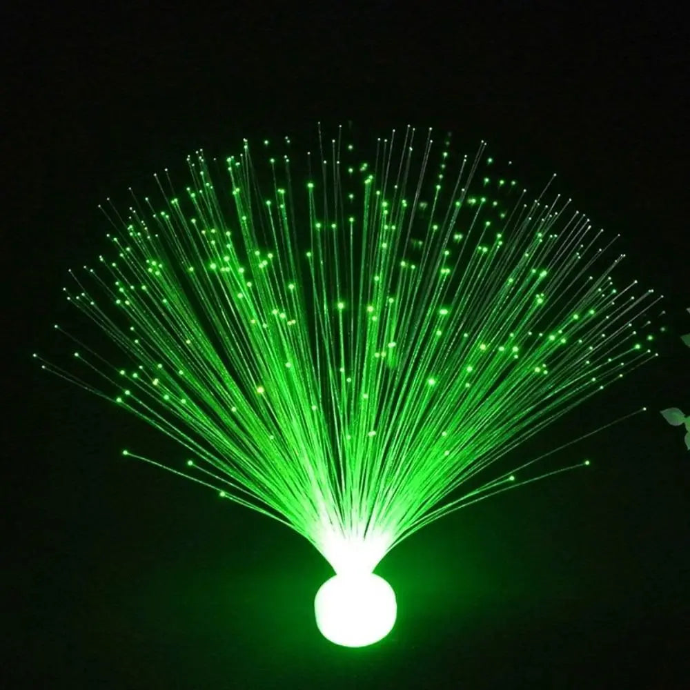 Novelty Multicolor LED Fiber Optic Light Starry Sky Color-Changing Candle Lamp Holiday Decoration Home Decor Quake