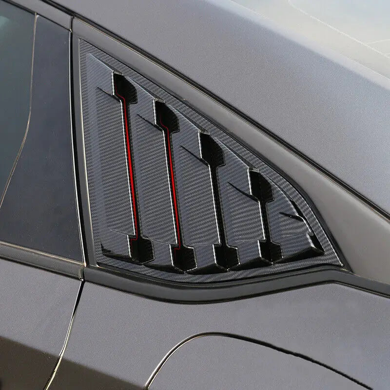 For Honda Accord 10th Gen 2018-2021 Car Rear Louver Window Side Shutter Cover Trim Sticker Vent Scoop ABS Carbon Accessories Quake