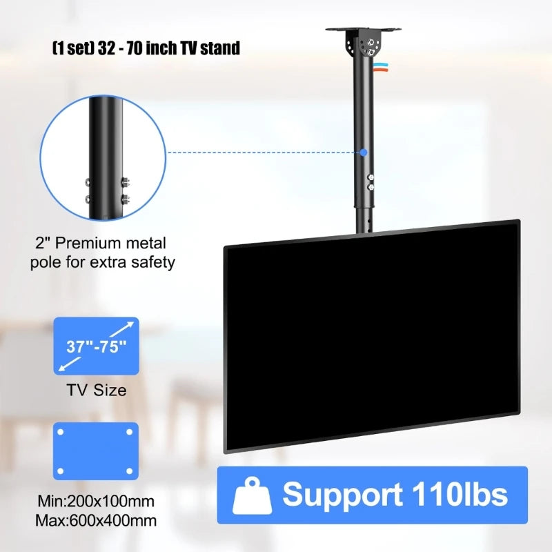 Universal Wall Mount Bracket For 32 to 70 Inch Screens Heavy Duty Metal Construction Adjustable Tilt Rotation K1KF Quake China Mainland