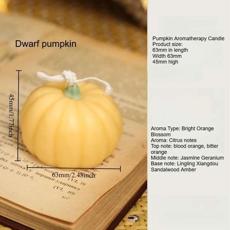 Halloween Pumpkin Aromatherapy Candle Creative Fragrance Ornament Atmosphere Gift Quake Orange melon yellow