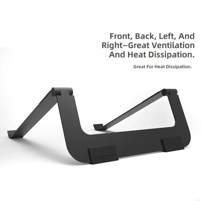 Laptop Stand for Desk with Hinged Folding Frame, Carbon Steel Notebook Holder and Open Lower Clearance for Office Study K1KF Quake