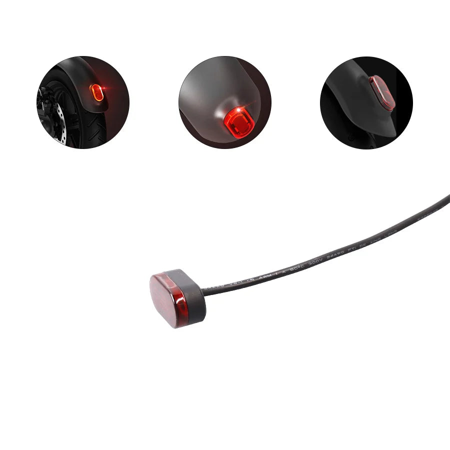 Front Rear Fender for Xiaomi M365 Pro Electric Scooter Taillight Battery Powered Warning Light Lamp Tyre Splash Mudguard Parts Quake