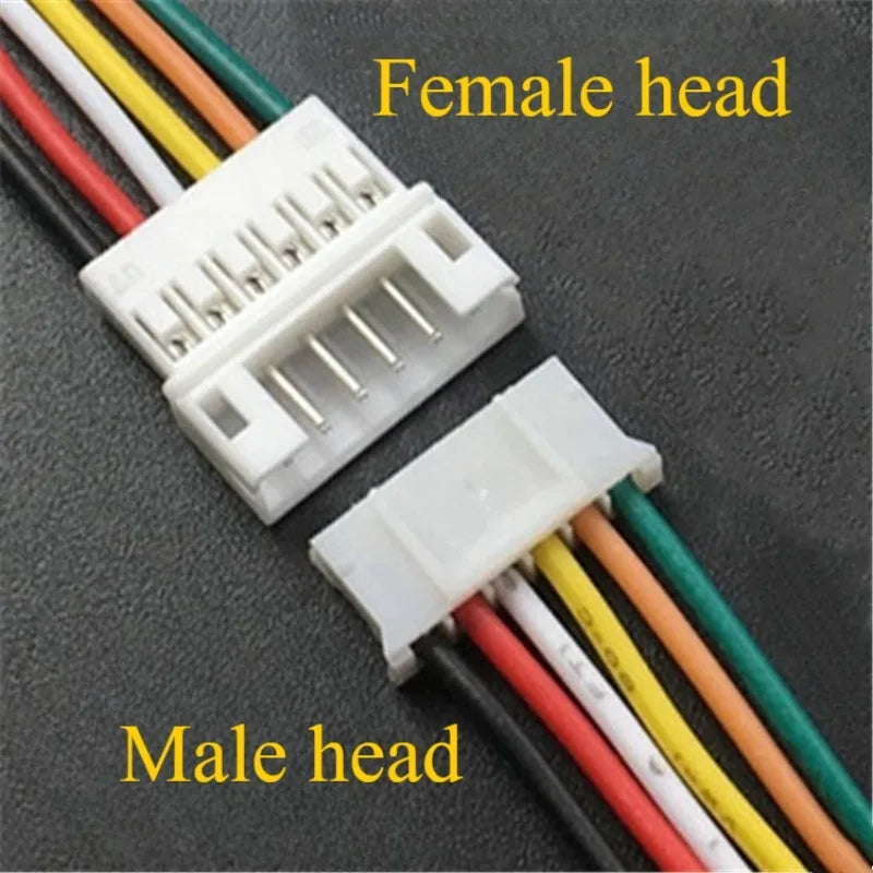 2‑6P PH2.0mm Air Docking Terminal Wire 2PCS 20/40CM Male Plug Female Jack Pre‑Made Cable for DIY Electrical Connection 24/26AWG Quake