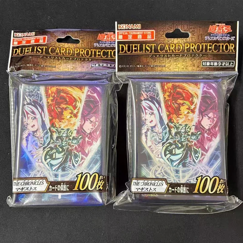2026 New Yu-Gi-Oh! Official Chronicle Series 100Pcs Limited Card Sleeves Crowely Aleister Magistus Card Protector Anime Gift Toy Quake