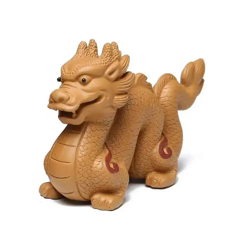 Zisha Tea Pet Dragon Zodiac Figurine Handmade Cultivable Sculpture Tea Play Tea Ceremony Accessories Чаепитие Quake