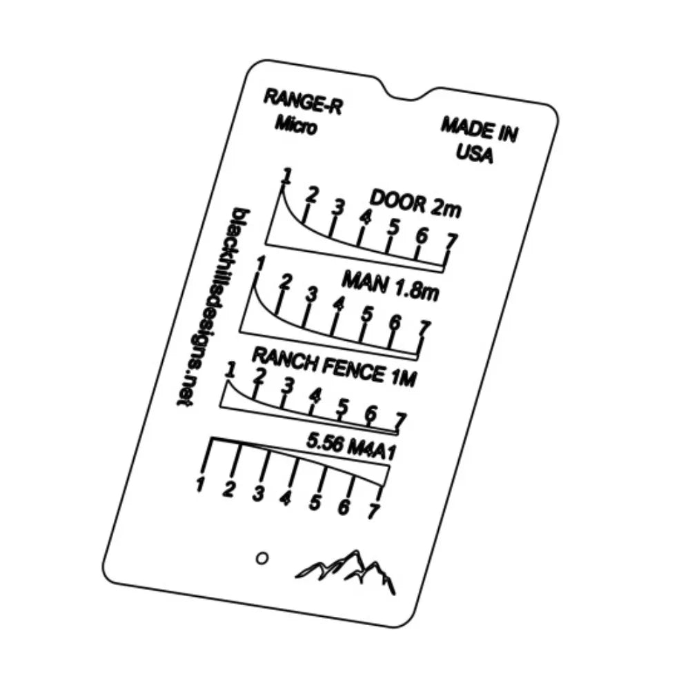 Acrylic Range Finder Card Hunting Ruler Outdoor Auxiliary Ruler Coordinate Grid Reader Square Auxiliary Rangefinder Quake Style 3