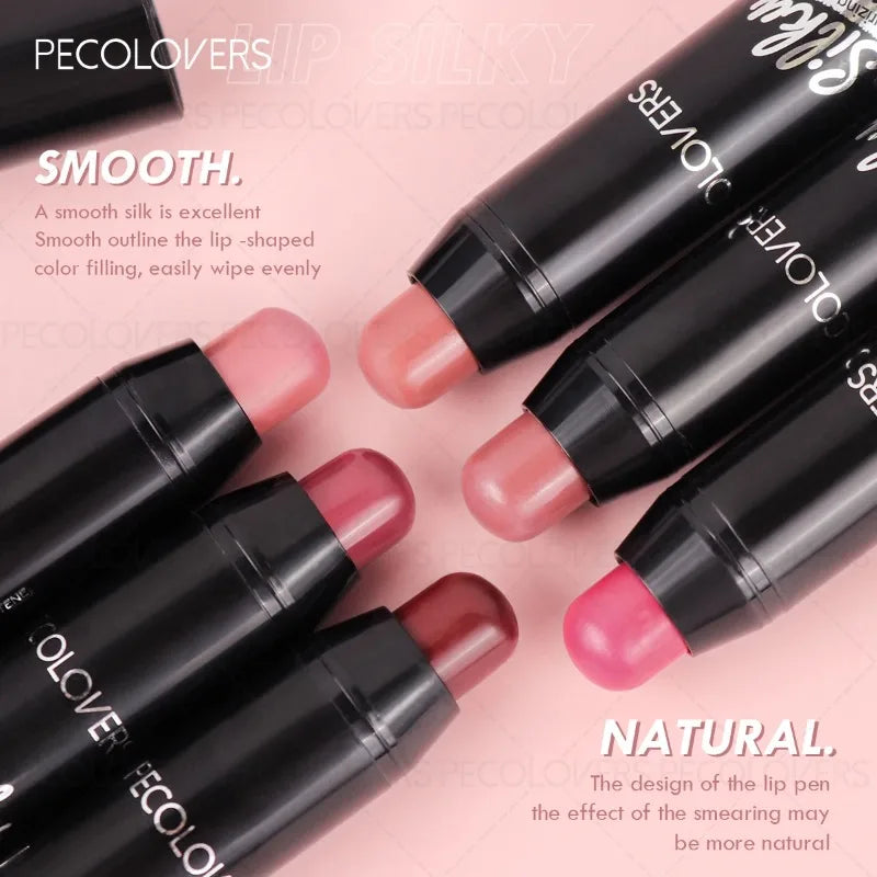 1Pc Smooth Lip Liner Pencil, Non-sticky Long-lasting Hydrating, Glossy Lip Makeup, Elegant Tones, Suitable for Lip Care Quake