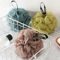 Soft Mesh Bath Sponge Balls Nylon Cleaning Brush Shower Puff Body Cleaner Exfoliating Scrubbers Bath Ball Bathroom Supplies Quake white