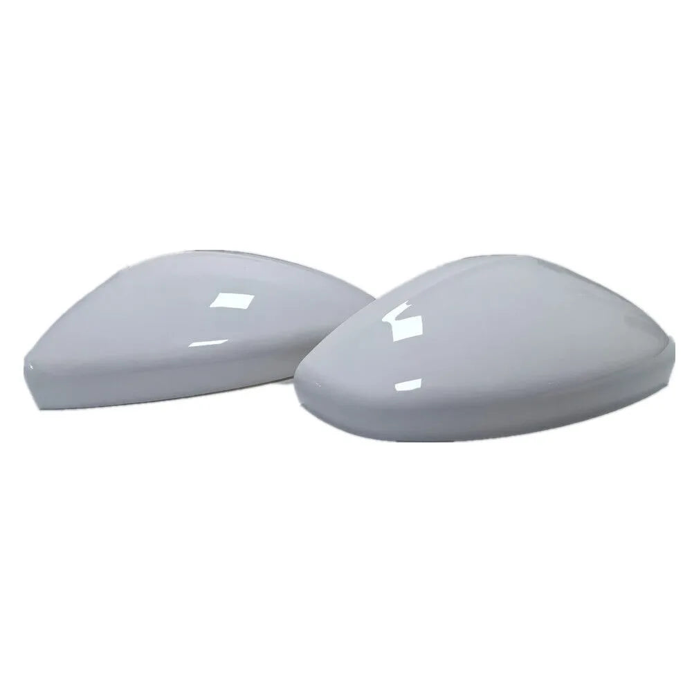 Side Door Mirror Cover Caps Replacement Gloss Black White For Peugeot 308 MK2 T9 2014-2021 Pair Left Right Quake White