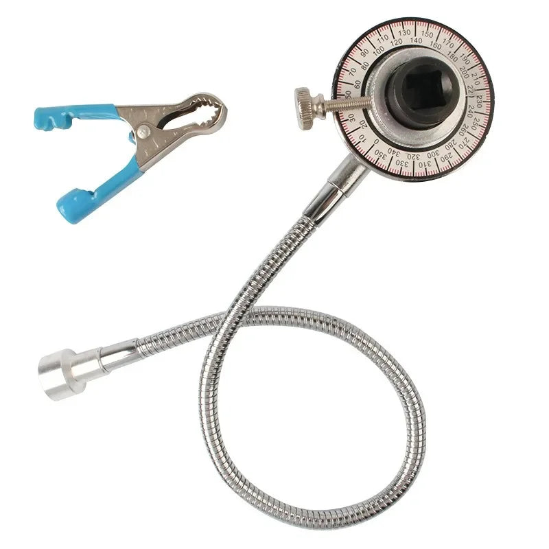 Precision Torque Angle Gauge 1/2 Inch Drive 360 Degree Rotatable Wrench Clip Set Angle Torque Measure Tool Automotive Wrench Quake