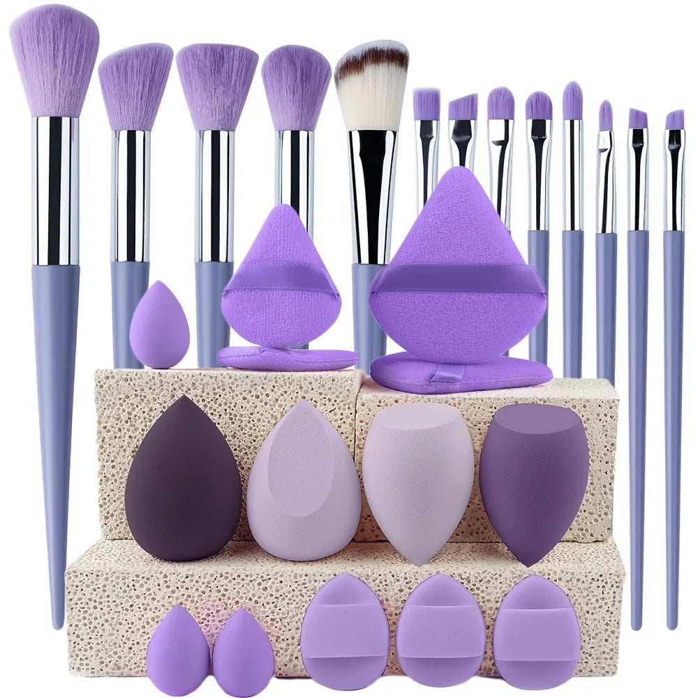 Makeup Brushes 8-29Pcs Makeup Kit Professional Women Cosmetic Soft Powder Brush Eyeshadow Foundation Full Set Travel Beauty Tool Quake 27pcs Purple