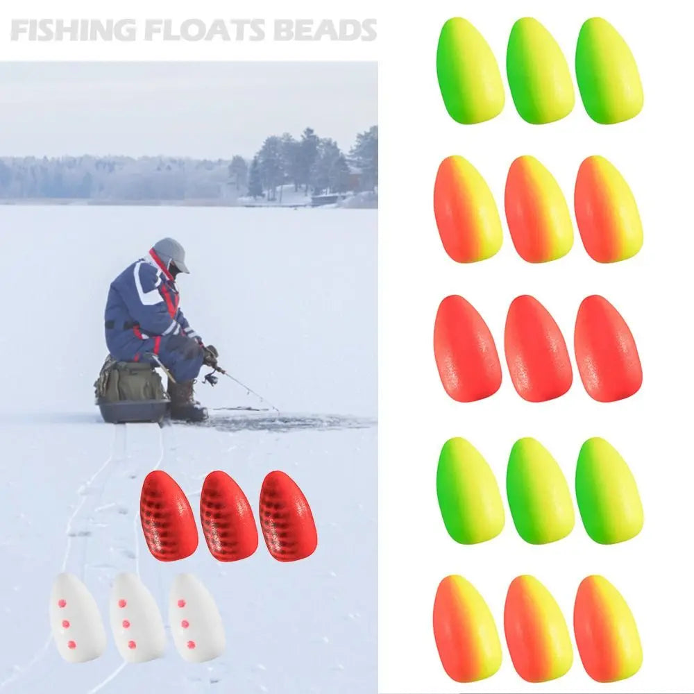50pcs new Stoppers Rig Rigging Material Foam Floats Ball Beans Bottom Fishing Floats Beads Quake