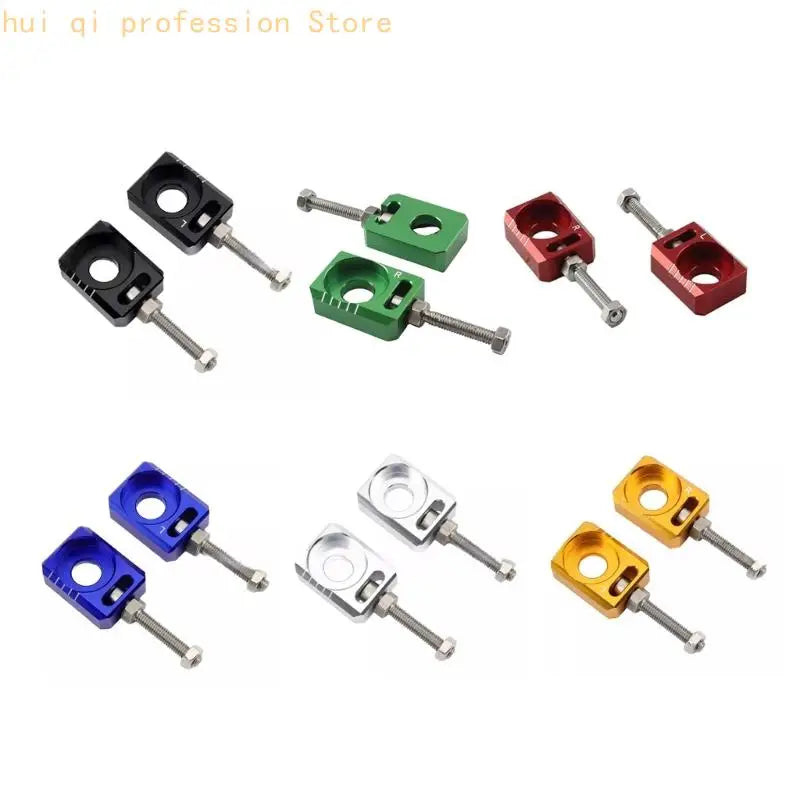 Motorcycle Chain Tensioner Rear Axles Blocks Wheel Axles Hub Spacer For Dirt Bike Rear Wheel Adjustable Mechanism H8WE Quake