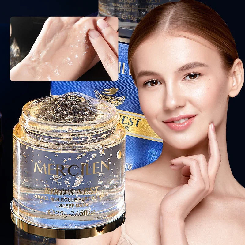 Skin Care Moisturizing Sleeping Mask 75g, moisturizes, brightens, tightens, and nourishes facial skin, deeply cleanses Quake 75g