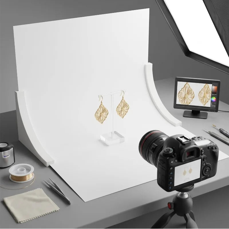 3D Printing Plastic Holder for Photo Background Paper Mini Background Support Frame Jewelry Cosmetics Crafts Taking Photo Props Quake