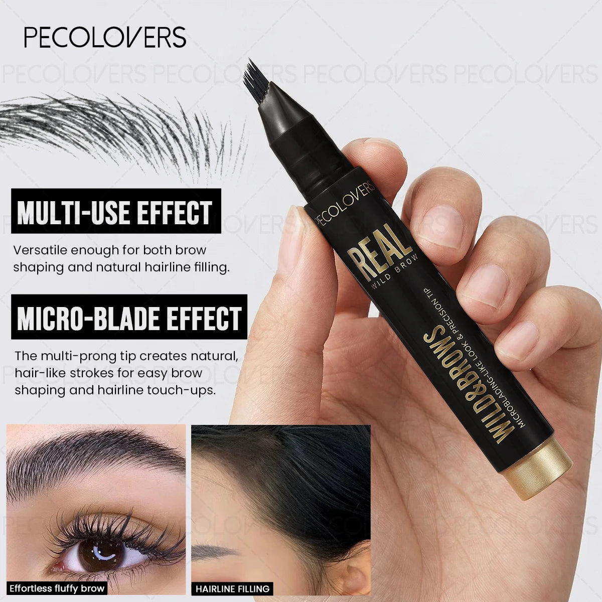 1PC Multi Fork Eyebrow Pencil, Multi-color Selection, Filling The Gap in The Eyebrow Area, with Distinct Eyebrows At Every Root Quake