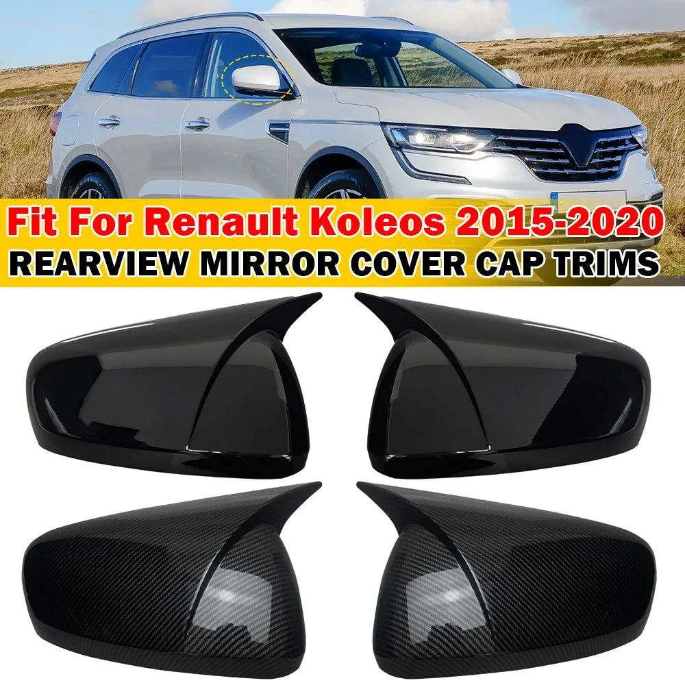 For Renault Koleos 2016-2020 Car Sticker Rearview Side Mirror Cover Wing Cap Exterior Case Trim Accessories Vehicle Decoration Quake